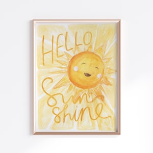 Hello Sunshine - print of original watercolor painting