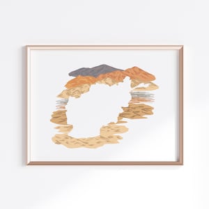 Afghanistan Print - Landscape // Country Map Silhouette