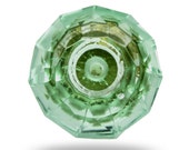 Glass Knob Mint Green, Faceted Dresser Drawer Pull, Decorative Knob for a Kitchen Cupboard or Dresser Drawer, Furniture Knob and Hardware