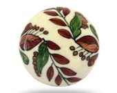 Round Decorative Drawer Pull for an Office or Bedroom, Unique Furniture Handle for a Kitchen Cupboard or Cabinet, Ceramic Furniture Fixture