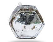 Unique Silver Glass Mirror Knob, San Polo Decorative Cabinet Handle, Dresser Drawer Pull, Wardrobe Door Knob for a Bedroom or Living Room
