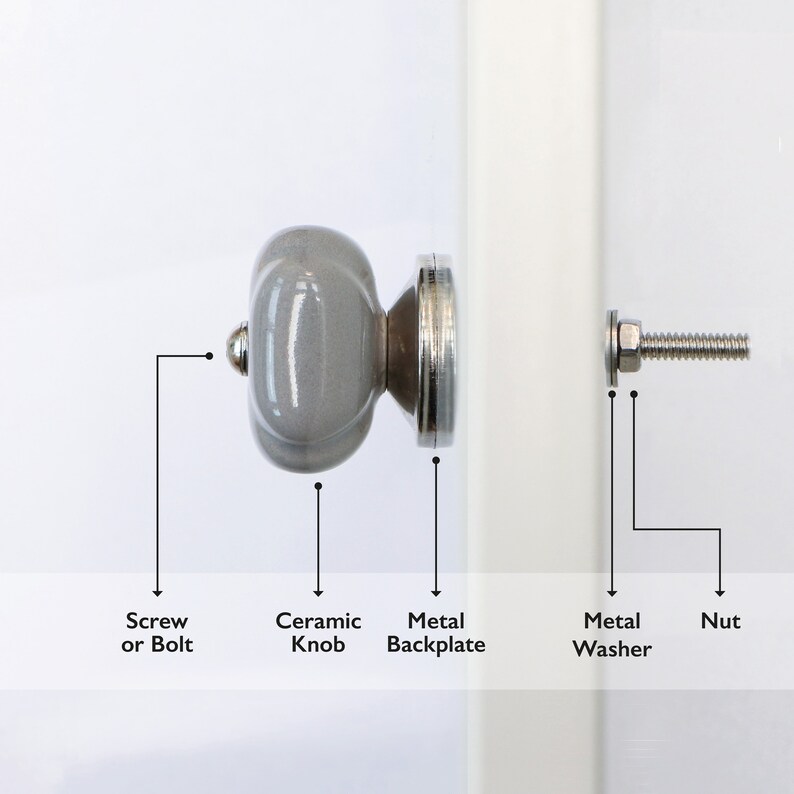 Flower Ceramic Knobs Shepherds with Brushed Chrome Finish