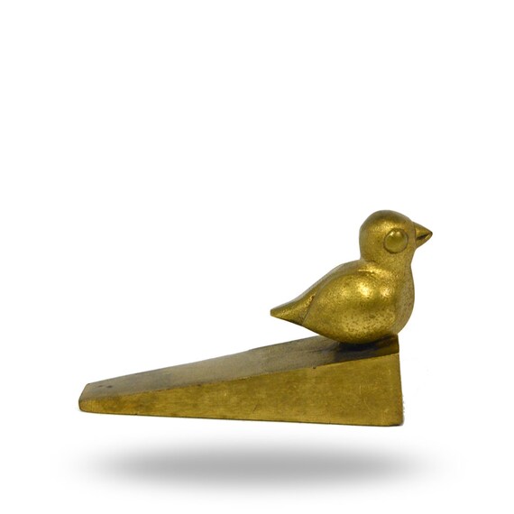 Mauro Duck Brass Door Stopper Unique Decortive Home Décor Accessory Duckling Stop For A Bedroom Bathroom Office Or Front