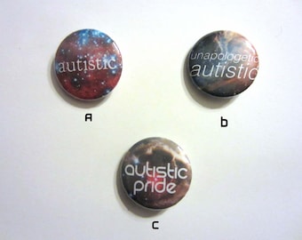 Autistic Pride 1" Pinback Buttons - 3 Designs!