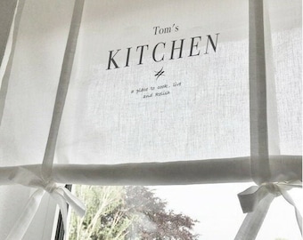 ShabbY Roman blind, Kitchen, kitchen curtain, curtain, personalized, desired name