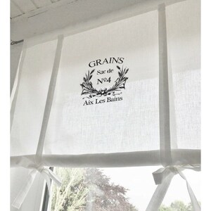 Shabby Roman Blind Grains Vintage Printed Curtain French Shabby Chic