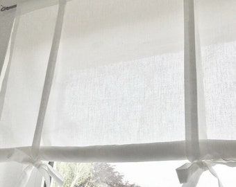 Roman blind country house white curtain Roman curtain cotton plain