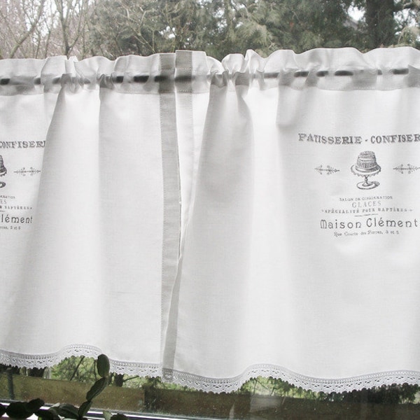 Curtain SHABBY Chic Patisserie Confiserie