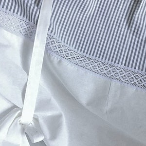 Escandinavo, estor romano, rayas, cortina de rayas, gris, blanco, beige, cortina, vintage, cortina de café, estor romano, shabby chic, estilo rústico imagen 3