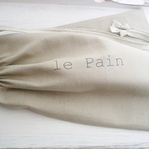 Bread bag *le Pain* 100% linen storage bread box Scandinavian shopping bag