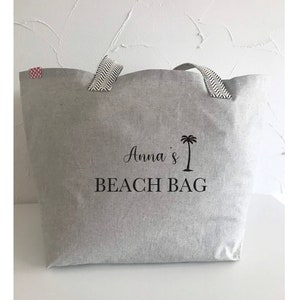 Strandtasche personalisiert Beachbag Shopper XXL Badetasche Weekender Freibadtasche Saunatasche Urlaubstasche Einkaufstasche Türkis Gelb