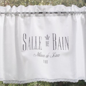 Shabby curtain panel curtain bistro curtain *Salle De Bain Luxe Paris* vintage country house shabby chic
