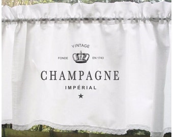 Curtain SHABBY Chic *Champagne* Panel curtain LACE white COUNTRY HOUSE Vintage