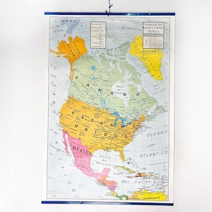 Carte physique et politique de l'Amérique Vicens-Vives, 1977.