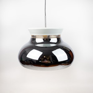 Chromed metal ceiling lamp, 1970&#39;s
