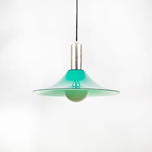 Plastic and glass ceiling lamp, 1970s