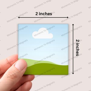 Square Magnet Mockup Bundle | Canva Drag and Drop Mockup Template | Fridge Magnet | Photo Magnet Mockup | Canva Mockup | Magnet Template image 6