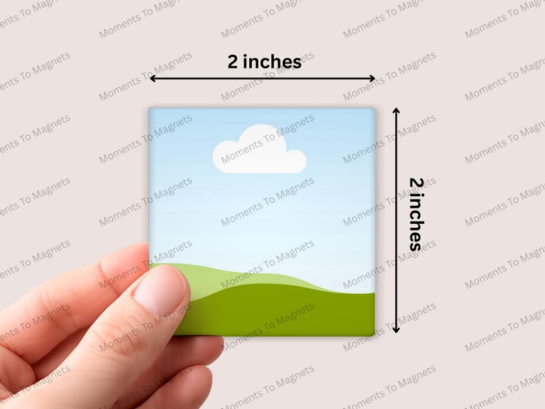 Square Magnet Mockup Bundle | Canva Drag and Drop Mockup Template | Fridge Magnet | Photo Magnet Mockup | Canva Mockup | Magnet Template image 6