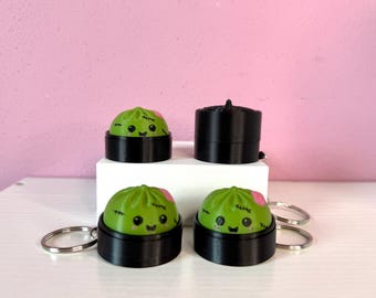 Zombie Dumpling Clicker Keychain | Spooky Halloween 3D Printed Fidget Toy | Sensory Clicker Keychain | Kawaii Fidget |Backpack Charm | Gift