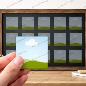 Square Magnet Mockup Bundle | Canva Drag and Drop Mockup Template | Fridge Magnet | Photo Magnet Mockup | Canva Mockup | Magnet Template image 10