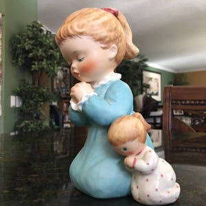 Praying Girl W Doll - Etsy