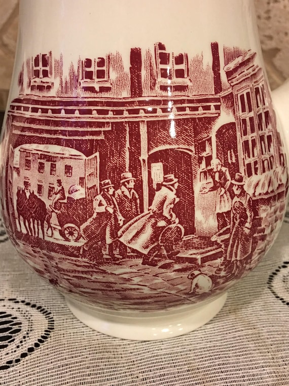 Coaching Taverns 1828 Royal Tudor Ware Coffee Pot, Staffordshire