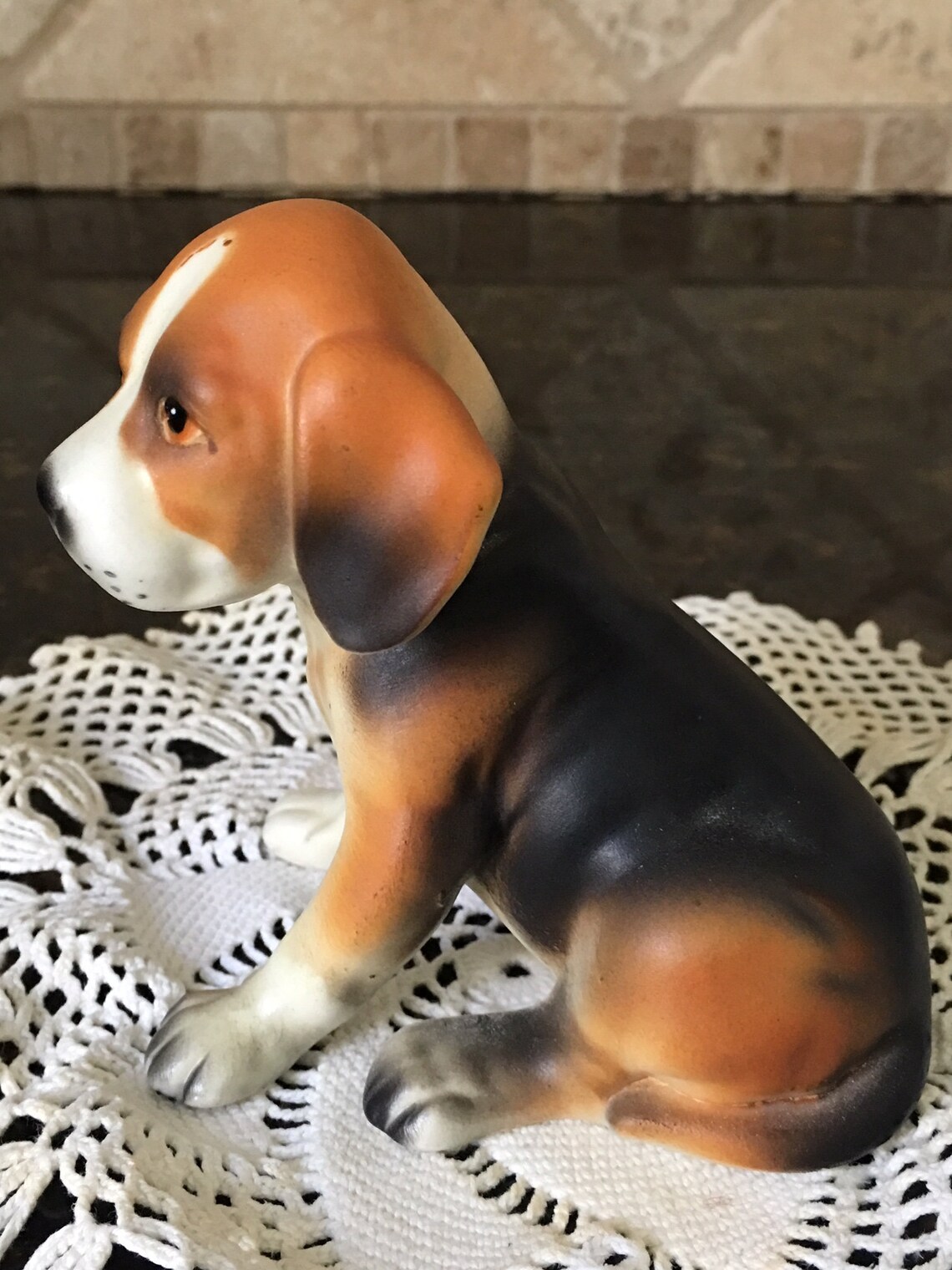 Lefton Beagle Puppy Dog Figurine Statue H691 Made in Japan Porcelain
