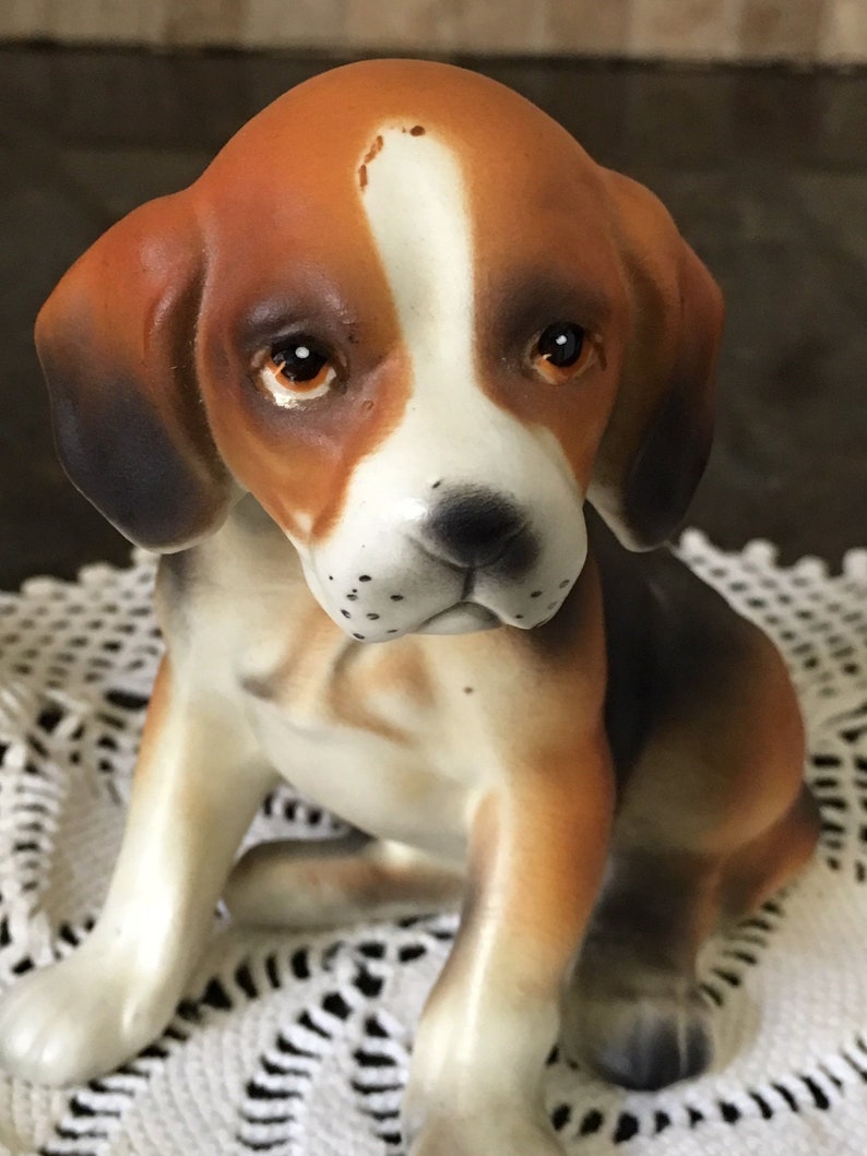 Lefton Beagle Puppy Dog Figurine Statue H691 Made in Japan Porcelain
