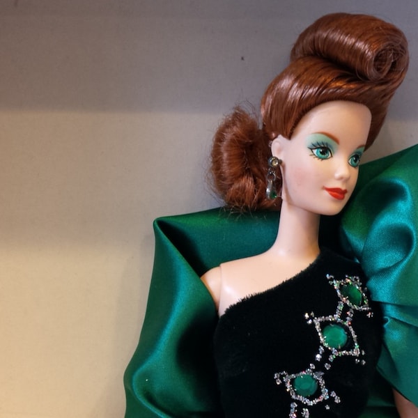 Bob Mackie EMERALD EMBERS Barbie Doll NRFB ~ The Jewel Essence Collection~15521