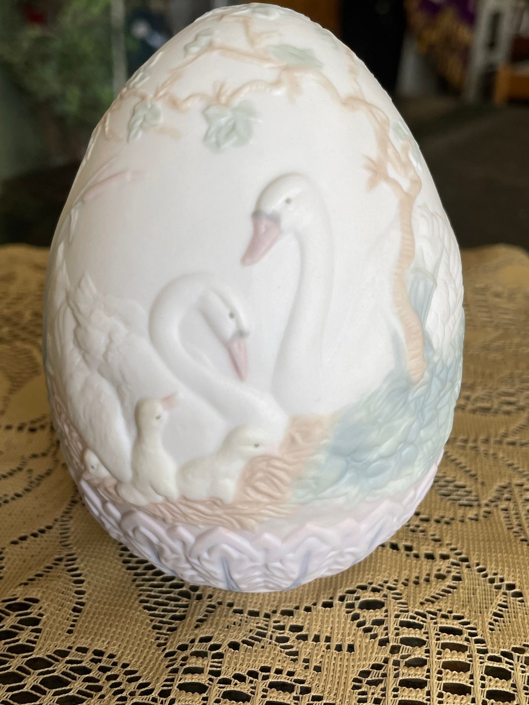 Lladro 17532 Limited Edition Egg With Swans From 1994 Etsy