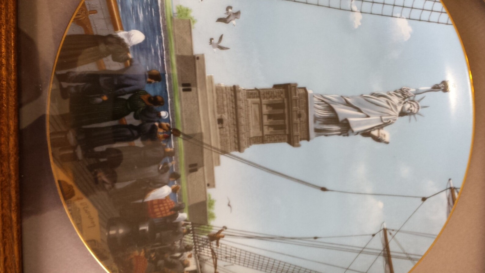 TWO Statue of Liberty Plates the Immigrants and Independence Etsy