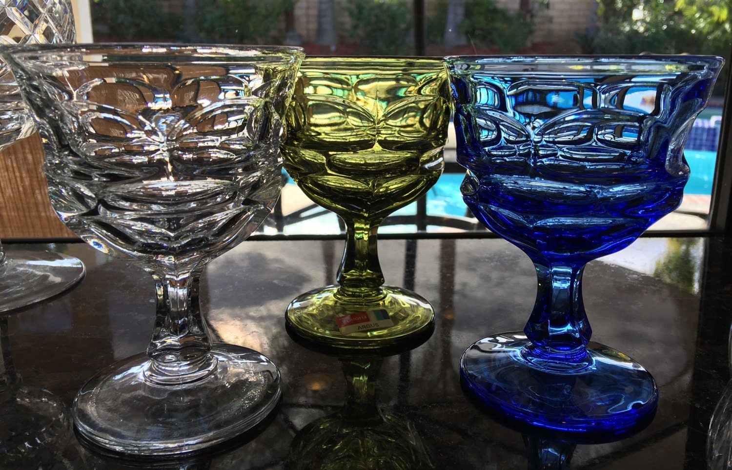Vintage Fostoria Glass, Set of 3 Fostoria HFM Henry Ford Museum