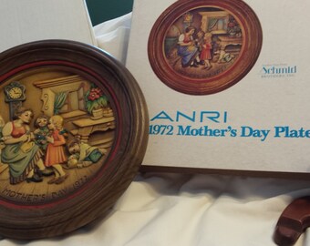 Anri Ferrandiz Mother's Day Plate, Wood Plate From 1972 - Etsy