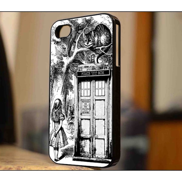 Case iphone 4 and 5 for Tardis Alice in Wonderland