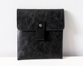 Svart läderfodral för Kindle Oasis