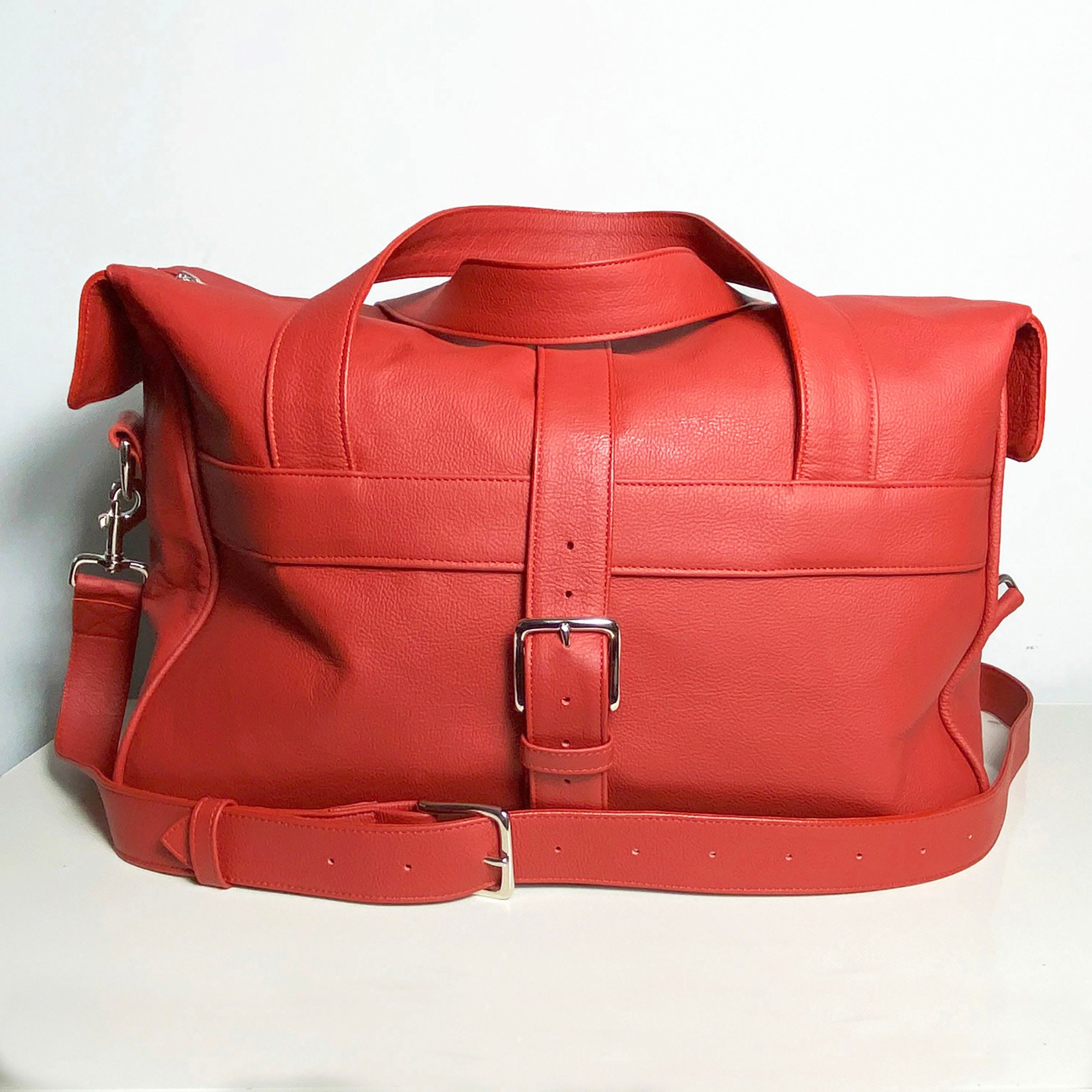 UK Handcrafted Red Leather Travel Bag Personalised Leather Etsy UK