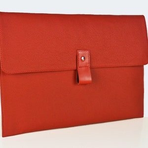 13&quot; Leather Macbook Pro Case - Red