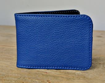 Royal Blue Leather Card Holder - Travel card case - Oyster Card Holder - Credit Card Case - Card Wallet