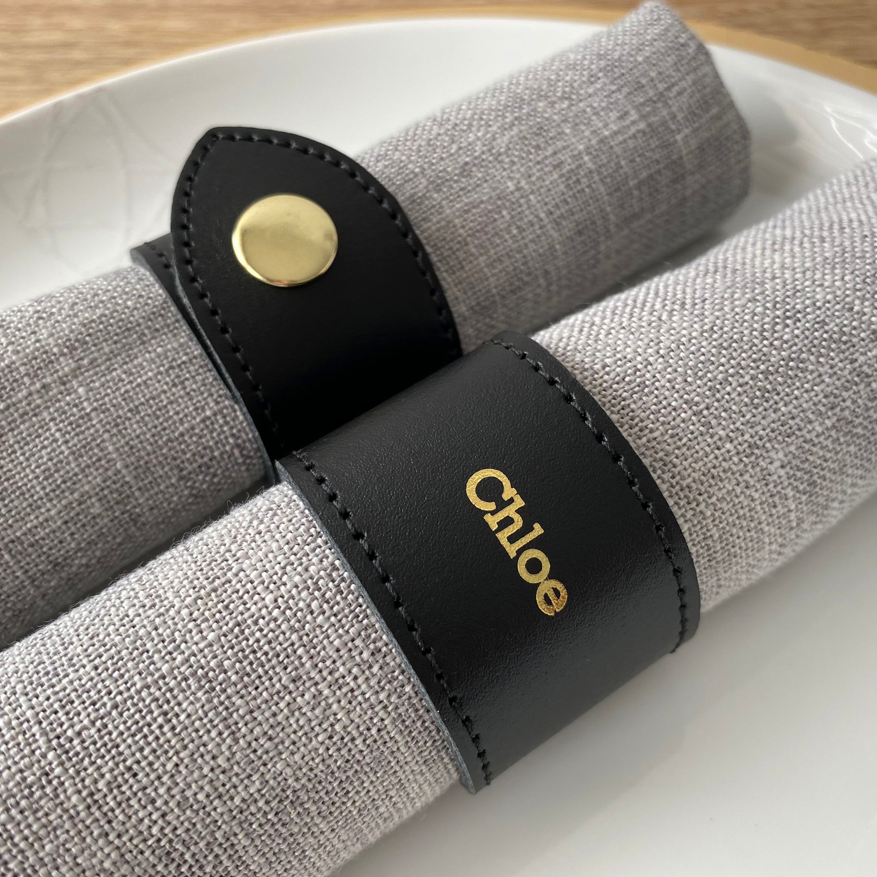 Initial shop napkin rings