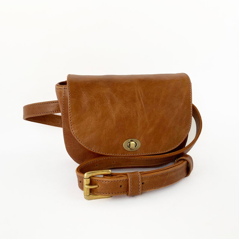 Tan Convertible Belt Bag / Shoulder Bag image 4