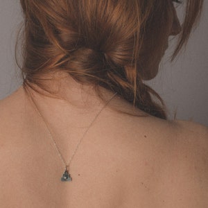 Pyramid Necklace · Silver Necklace · Minimalist Necklace · Handmade Necklace · Small Necklace · Charm Necklaces · Oxidized Silver