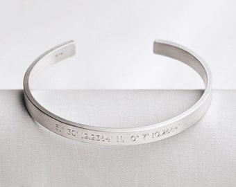 Personalised Men's Sterling Silver Cuff Bracelet