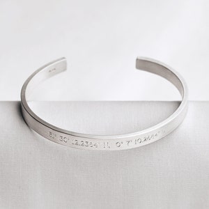 Personalised Men's Sterling Silver Cuff Bracelet image 1