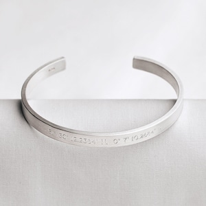Personalised Men&#39;s Sterling Silver Cuff Bracelet