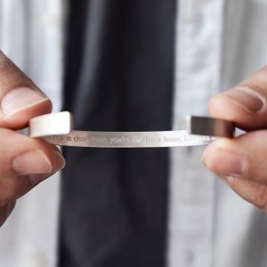 Personalised Men's Sterling Silver Cuff Bracelet image 4