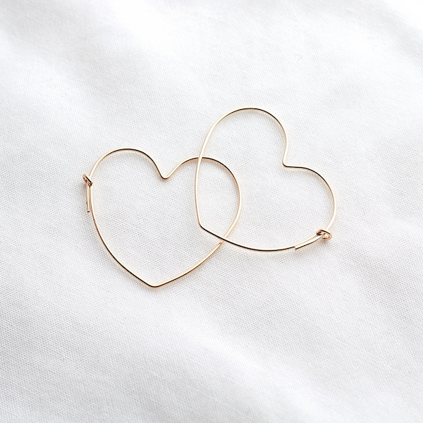 A pair of large hoop earrings
