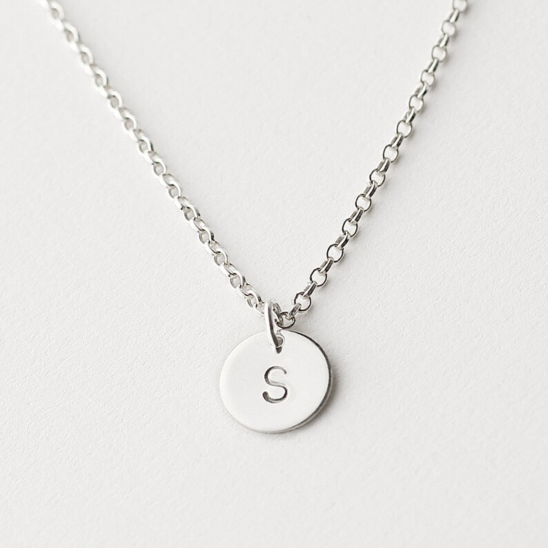 Sterling silver initial necklace personalised necklace Etsy