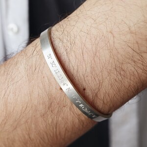 Personalised Men's Sterling Silver Cuff Bracelet image 2