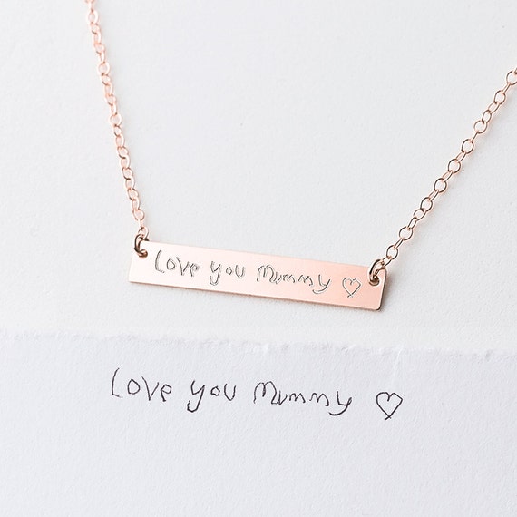 Child's Actual Handwriting Necklace 
