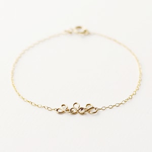 Grace - delicate 14k gold chain bracelet - dainty gold bracelet - simple silver bracelet - gift for sister, daughter, girlfriend